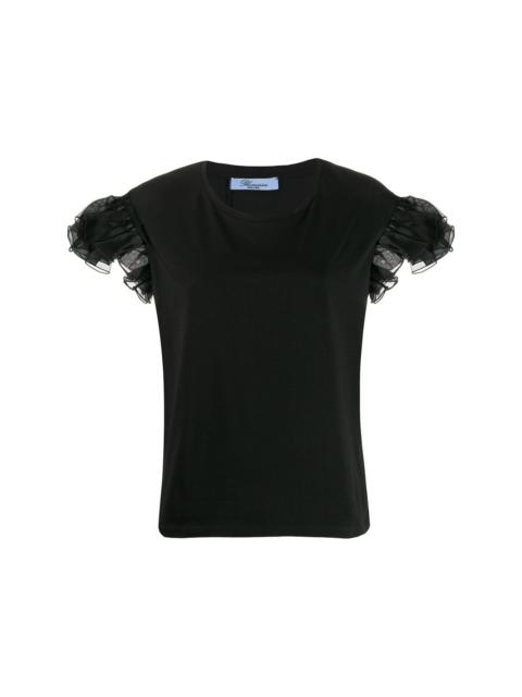 frill sleeve T-shirt