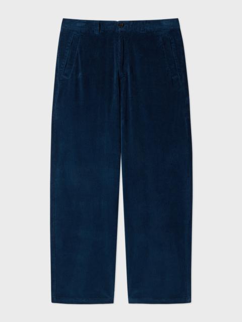 Paul Smith Relaxed-Fit Dark Blue Corduroy Trousers