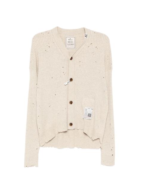 Maison MIHARAYASUHIRO asymmetric distressed cardigan