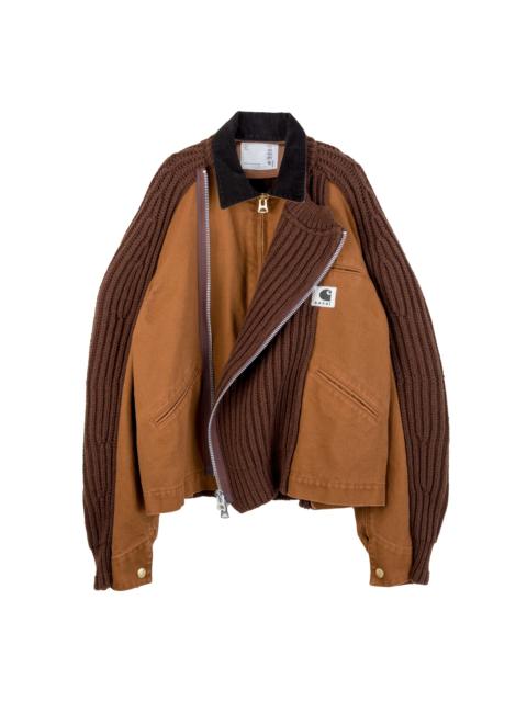 sacai Carhartt WIP Washed Duck x Wool Knit Blouson