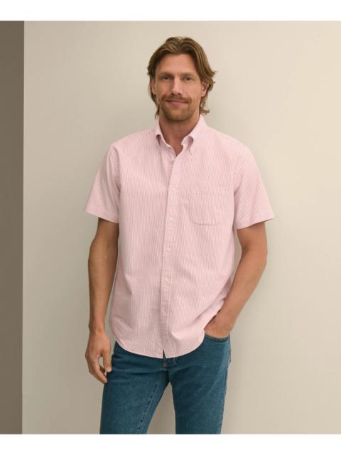Brooks Brothers Friday Shirt, Oxford Candy Stripe, Short Sleeve