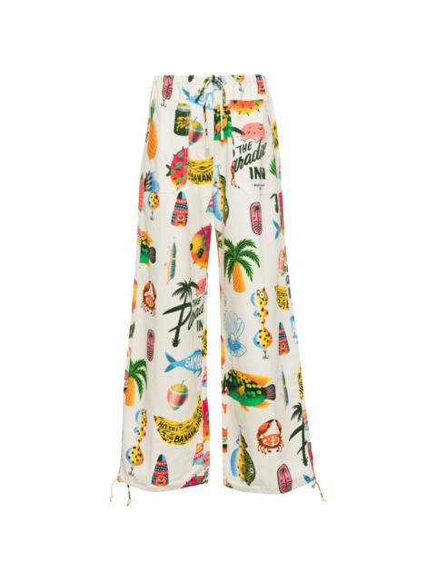 ALÉMAIS printed wide-leg trousers