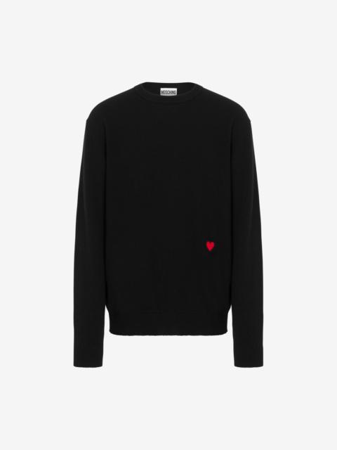 Moschino WOOL PULLOVER WITH LITTLE HEART