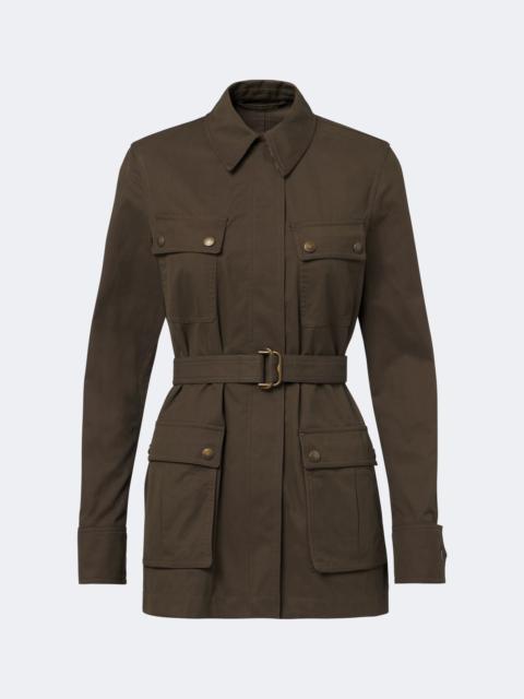 Burberry Belted cotton-blend jacket