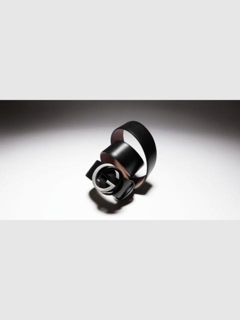 GUCCI Wide belt with Interlocking G buckle