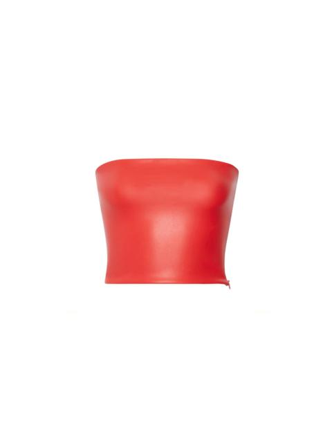 LAPOINTE Faux Leather Tube Top