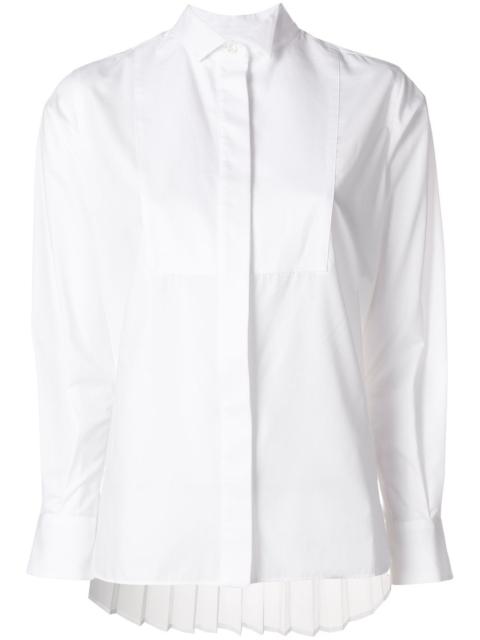 sacai pleated back shirt