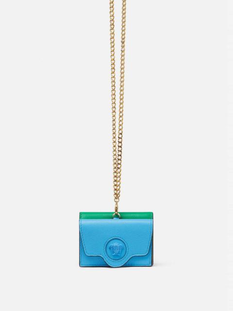 VERSACE La Medusa Tri-fold Chain Wallet