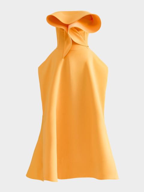 MATICEVSKI Rotation Strapless Ruffle Sculpted Midi Dress