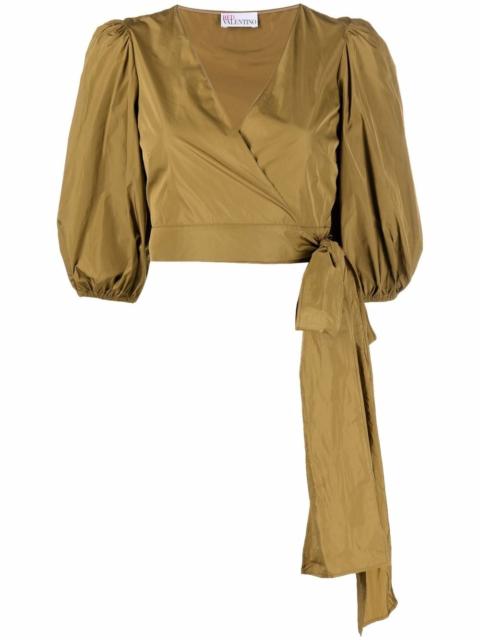 REDValentino wrap cropped blouse
