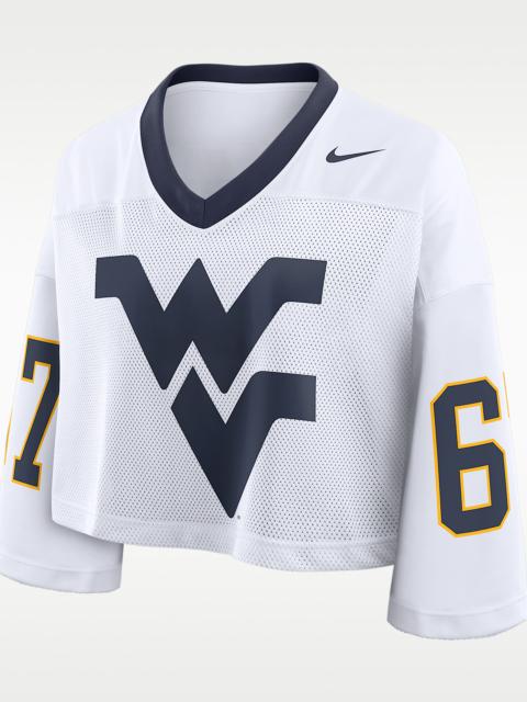 Nike West Virginia Logo Women's Nike Dri-FIT College Cropped Jersey