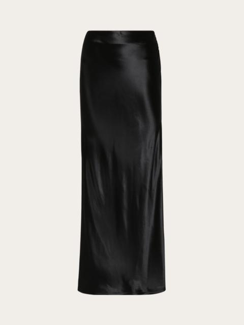 FERRAGAMO Longline satin skirt