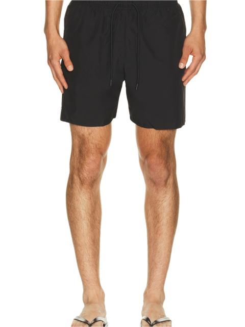 LACOSTE Mid Length Swim Trunk in Black