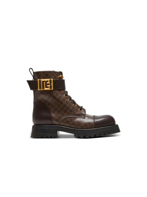 Balmain Mini monogram Romy army boots