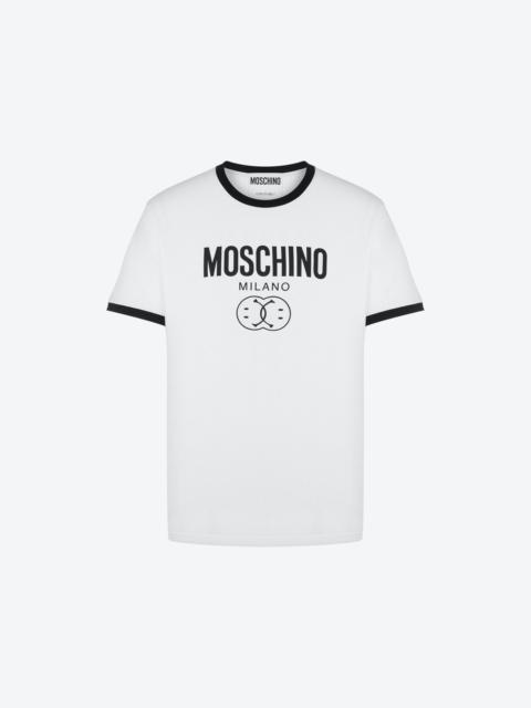 Moschino DOUBLE SMILEY® STRETCH JERSEY T-SHIRT
