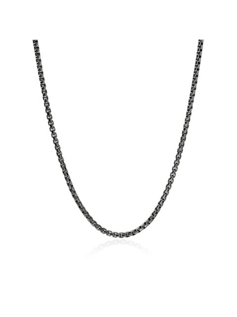 JOHN HARDY Box Chain Necklace, Dark Silver, 3.7MM