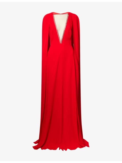 Stella McCartney Draped Sleeveless Woven Maxi Dress