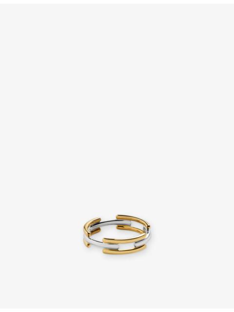 MONICA VINADER Signature Link 18ct Yellow Gold Vermeil Stacking Ring