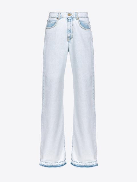 PINKO WIDE-LEG LIGHT DENIM JEANS