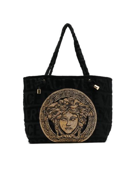 Medusa-embellished tote bag