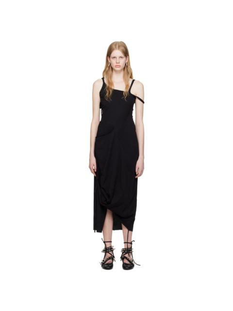 OTTOLINGER Black Multi-Strap Midi Dress