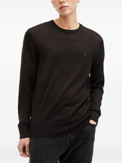 ALLSAINTS embroidered-logo crew-neck sweater