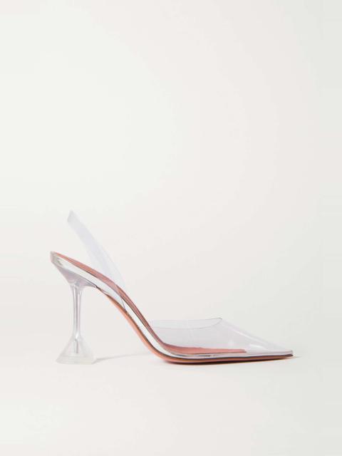 Holli Glass PVC slingback pumps