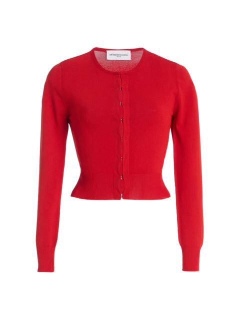 BRANDON MAXWELL The Ellery  Shrunken Cardigan red