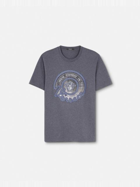 VERSACE MEDUSA CRYSTAL T-SHIRT WITH 1013944-1A08491_1B000 Tシャツ・カットソー