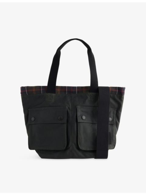 Barbour Field Waxed Carry-All Cotton Tote