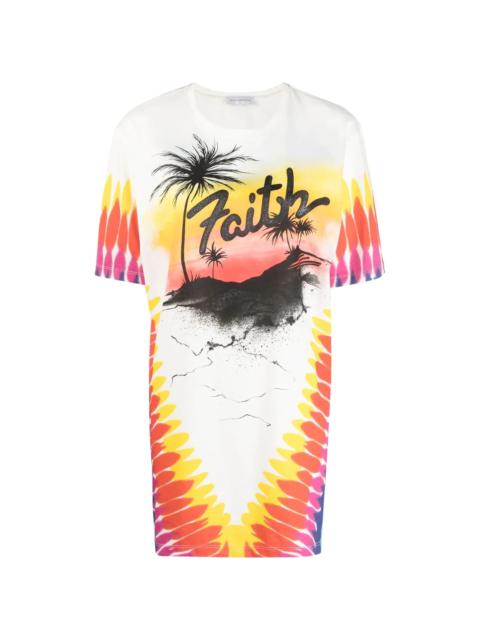 Faith Connexion tie-dye logo print T-shirt