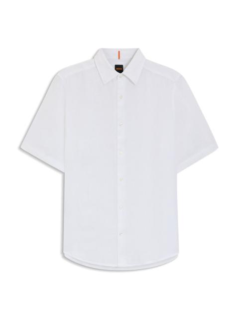 BOSS REGULAR-FIT SHIRT IN LINEN