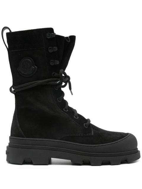 Moncler Vera Lace-up Logo-patch Boots