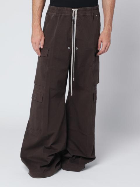 Rick Owens DRKSHDW Dark powder grey nylon Double Cargo Jumbo Belas trousers