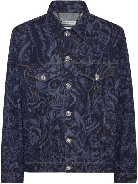 PHILIPP PLEIN tattoo denim jacket