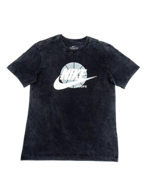 Nike Nike Basketball Printing Pattern Short Sleeve Black CD1297-010