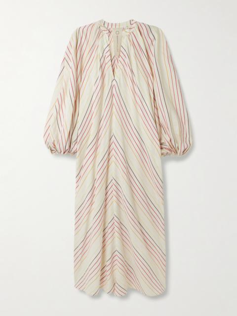 MARRAKSHI LIFE Touareg Striped Cotton Maxi Dress