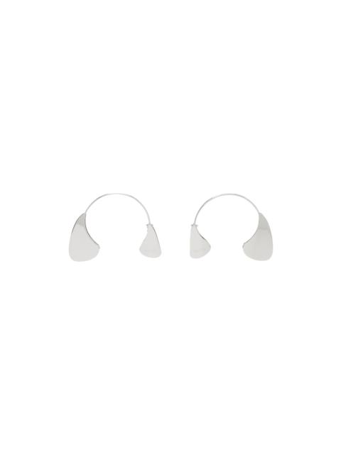 Jil Sander Silver Open Hoop Earrings