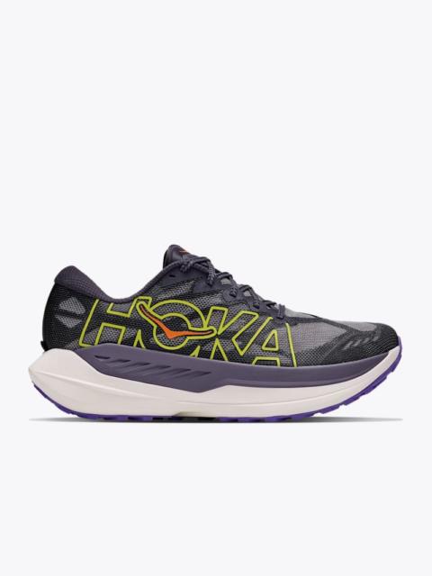 HOKA Men's Rocket X Trail Shoes in Squid Ink/Neon Nebula