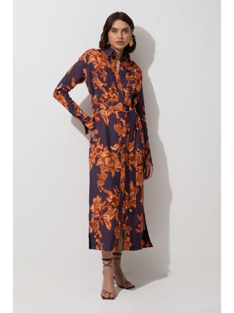 KAREN MILLEN Viscose Linen Woven Shirt Dress