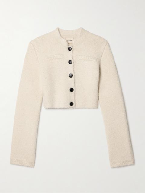 KHAITE Ello Brushed Silk And Cashmere-blend Cardigan