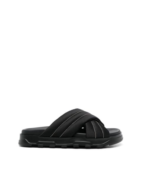 FABIANA FILIPPI quilted crossover-strap slides