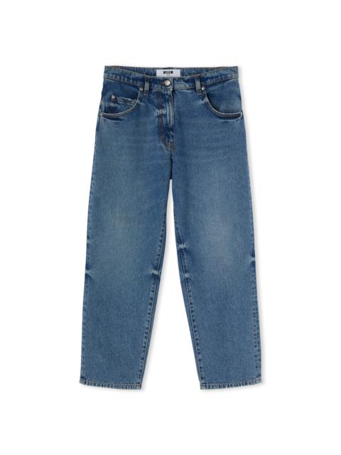 MSGM Solid color jeans with straight legs