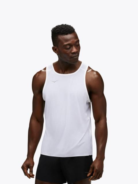 HOKA Men's Airolite Run Tank Top in White