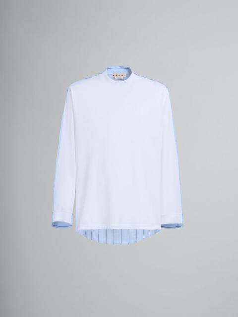 WHITE LONG-SLEEVED T-SHIRT WITH STRIPED BACK