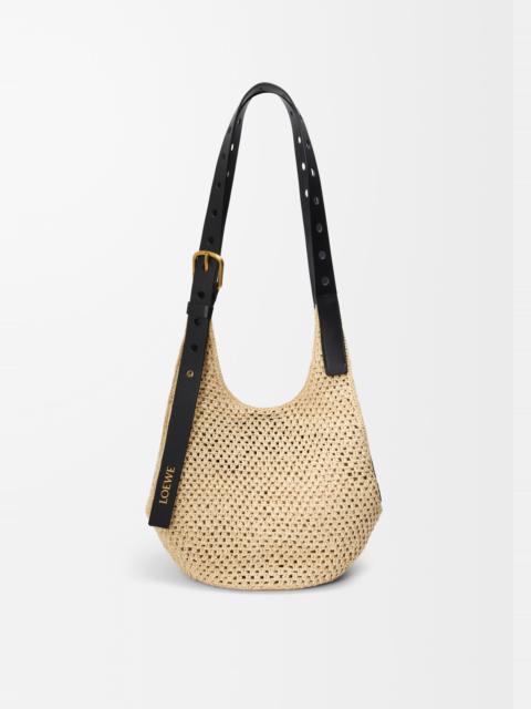 Loewe Small Punch Hole hobo in raffia and calfskin