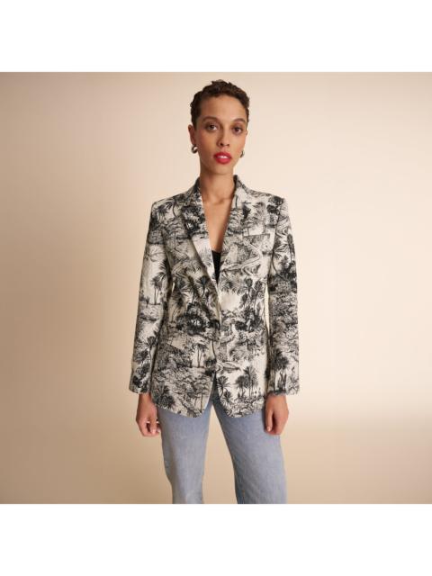 M.M.LaFleur Yiyan Classic Blazer - Palm Toile Jacquard