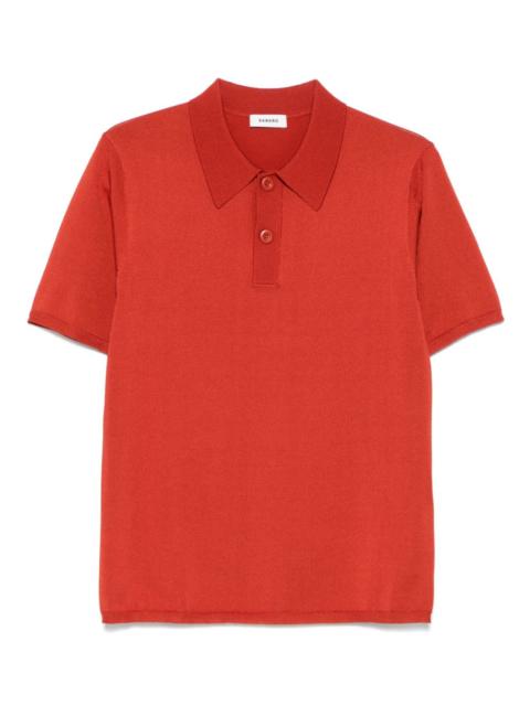 Sandro fine-knit polo shirt