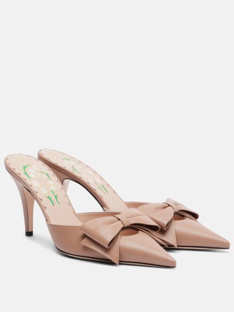 Valentino Bow-detail leather mules