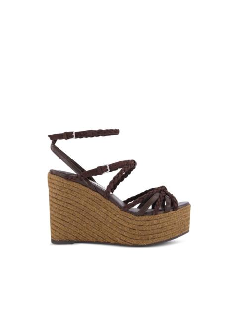 Nyra leather wedge sandals